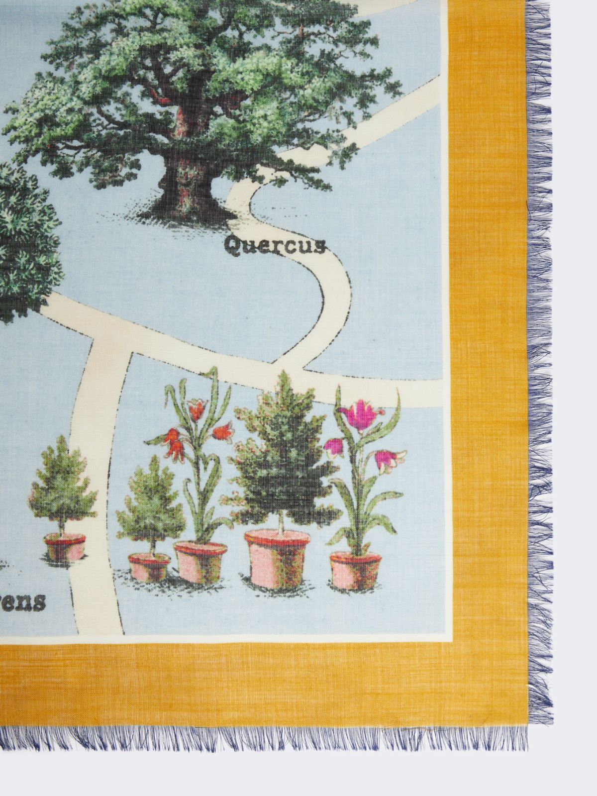 Maxi carré in lana e seta stampata