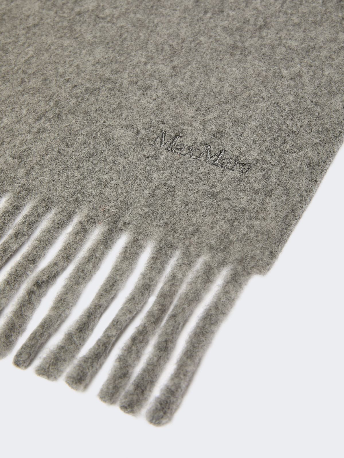 Schal aus Wolle mit Stickerei - MITTELGRAU - Max Mara - 3