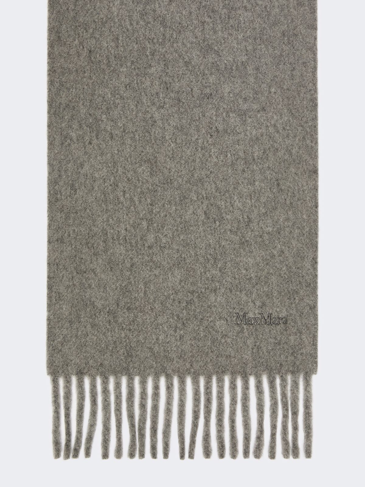 Schal aus Wolle mit Stickerei - MITTELGRAU - Max Mara - 3