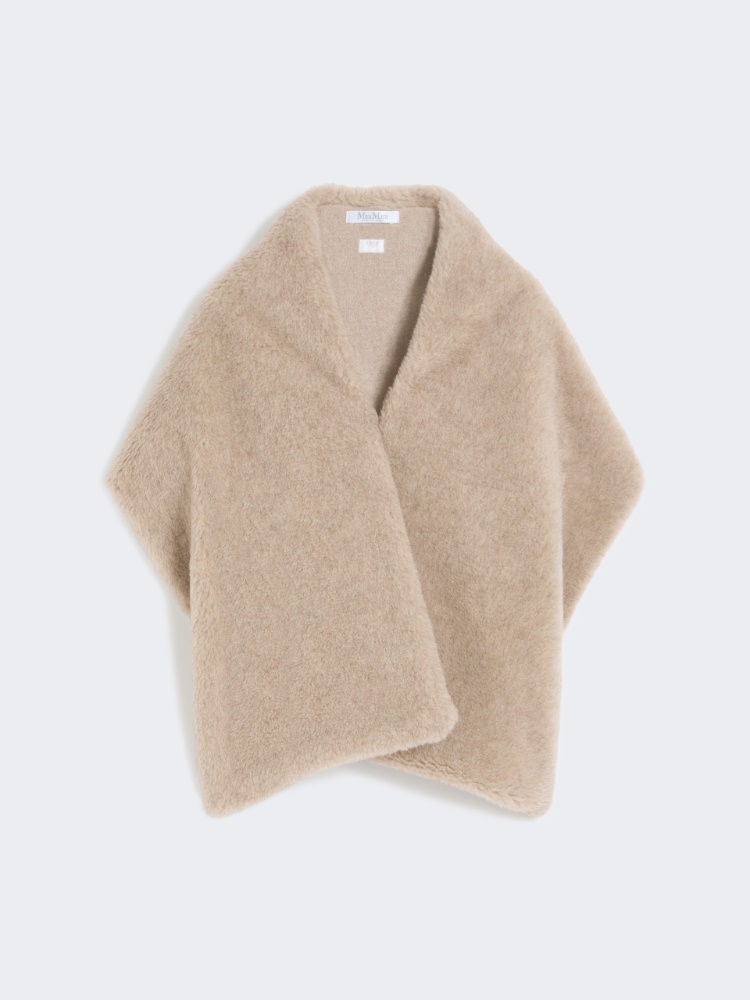 Alpaca and cashmere Teddy stole - MOSS GREEN - Max Mara