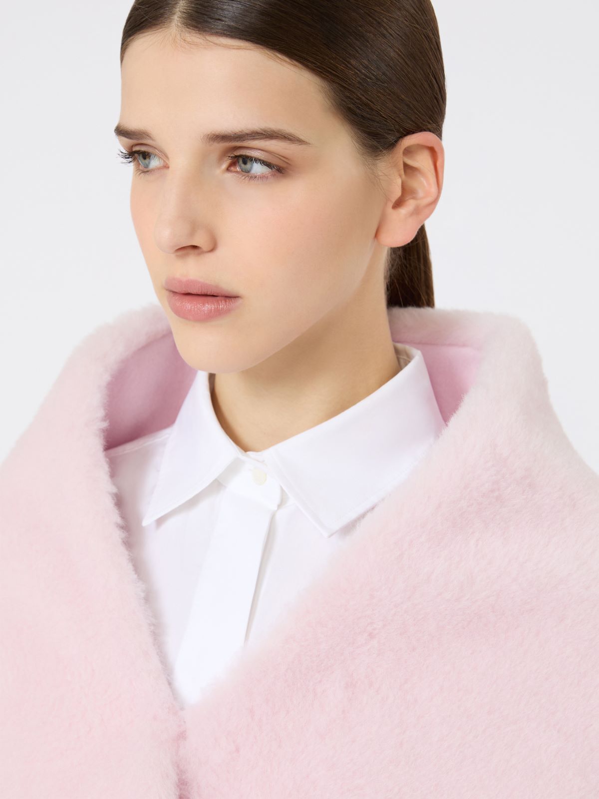 Alpaca and wool Teddy stole - BEIGE PINK - Max Mara - 9