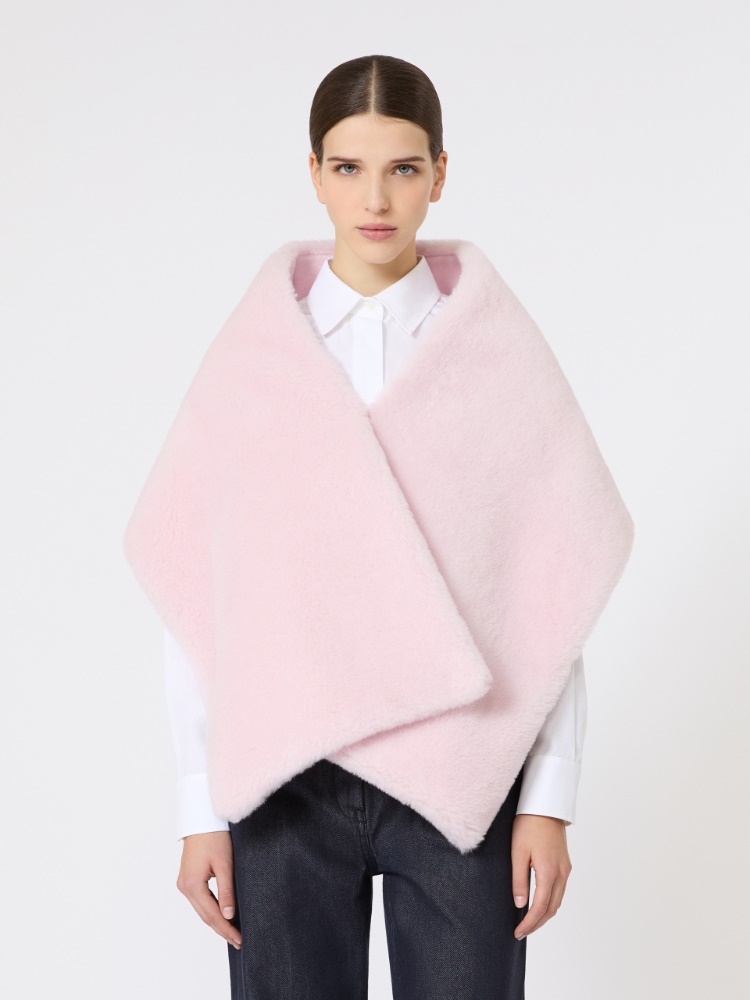 Alpaca and wool Teddy stole - BEIGE PINK - Max Mara