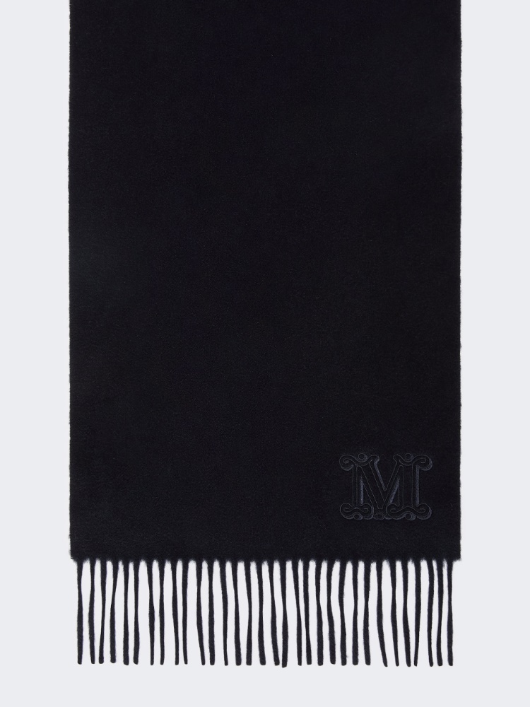 Pure cashmere stole with Monogram detail - ULTRAMARINE - Max Mara