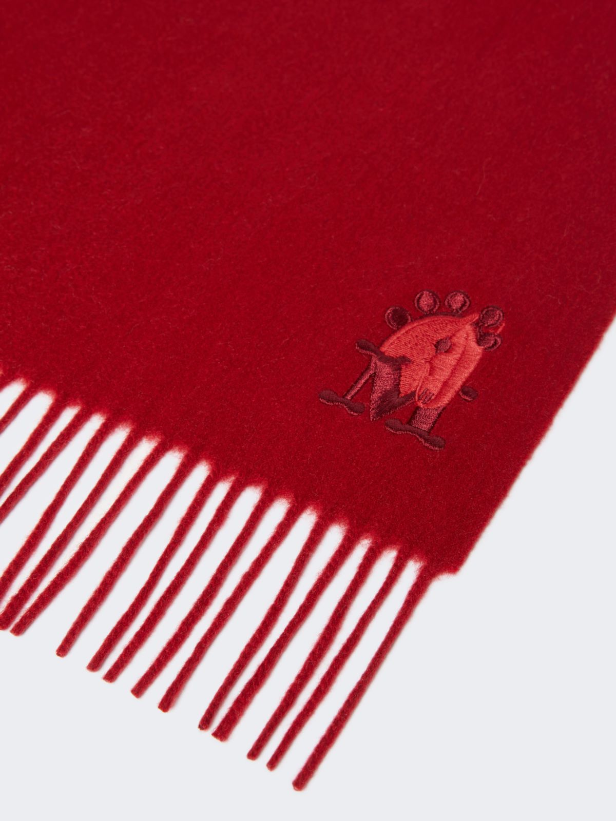 Fringed cashmere stole - DARK RED - Max Mara - 3