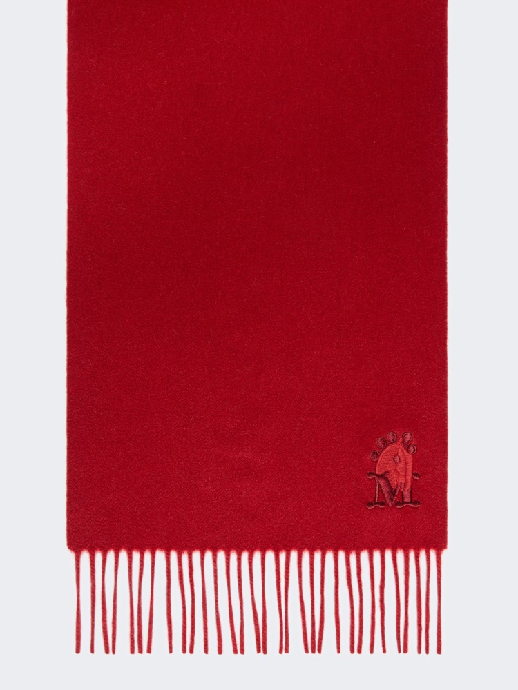 Fringed cashmere stole - DARK RED - Max Mara
