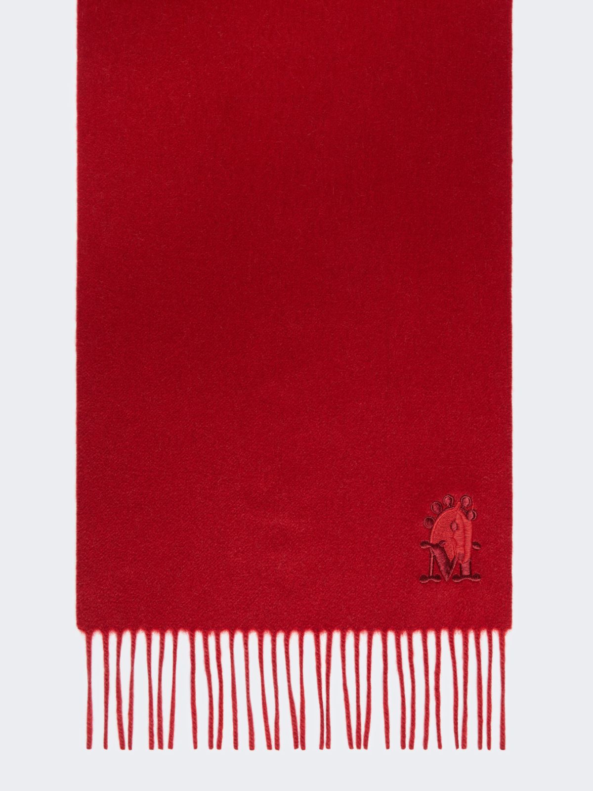 Fringed cashmere stole - DARK RED - Max Mara - 3