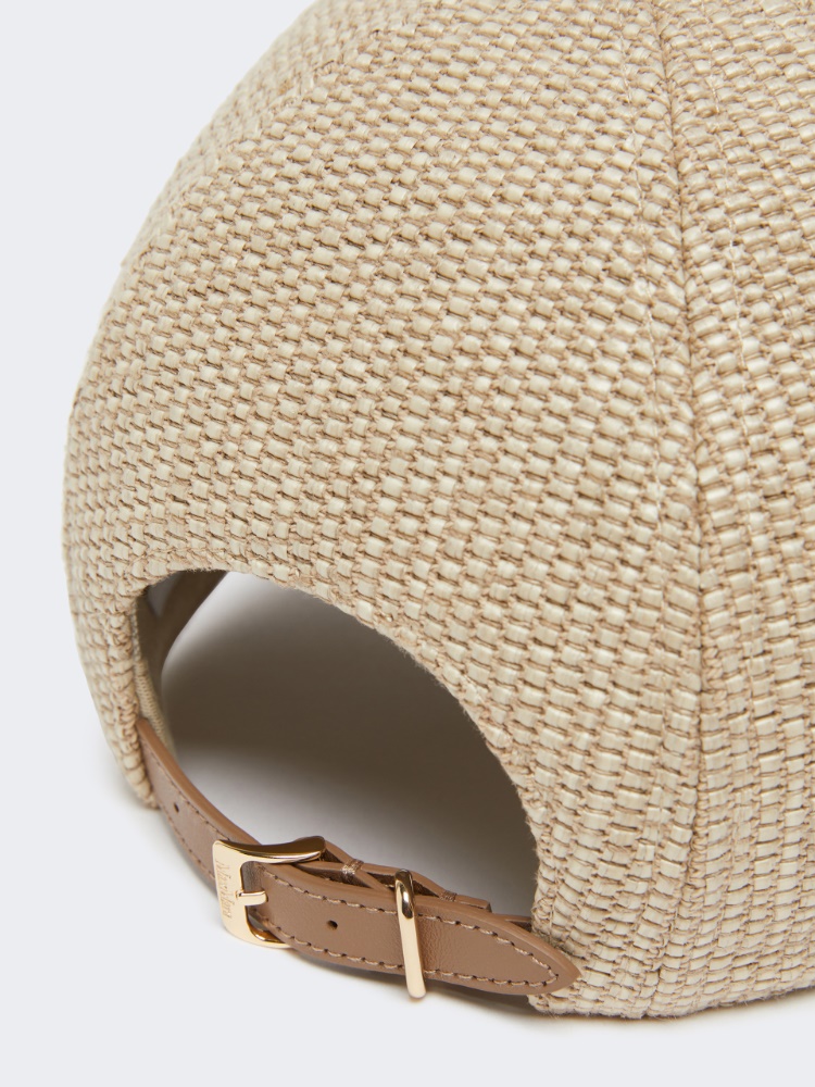 Raffia-effect basketweave baseball hat - ICE - 3