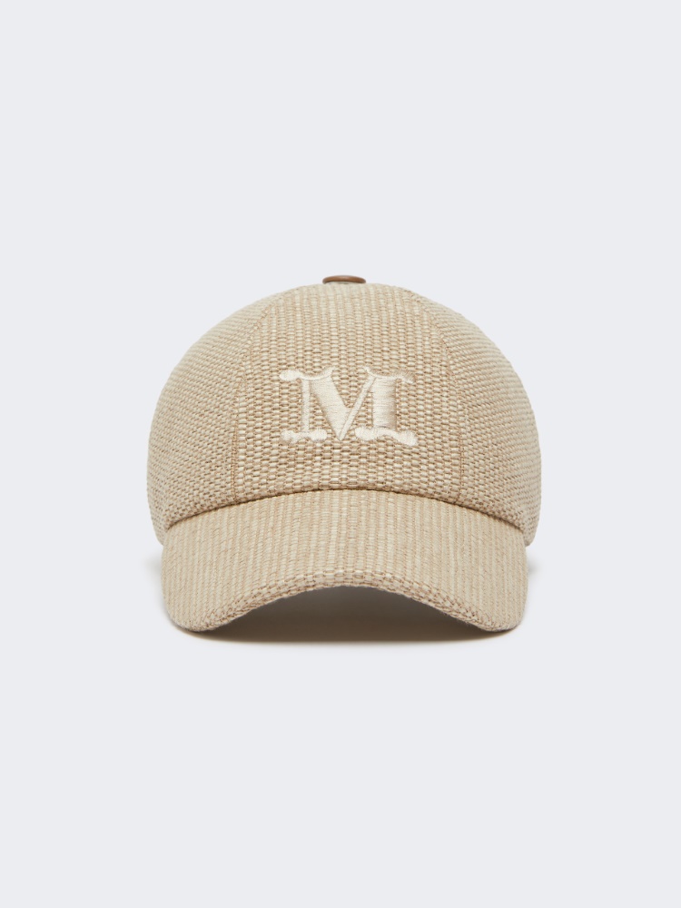 Raffia-effect basketweave baseball hat - ICE