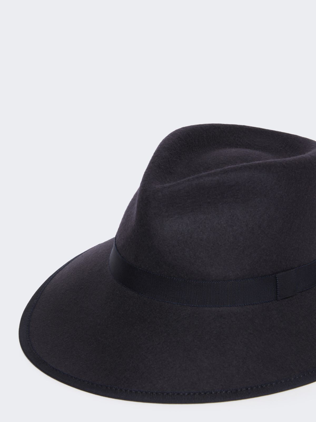 Kapelusz z filcu wełnianego - CIEMNOGRANATOWY - Max Mara - 2