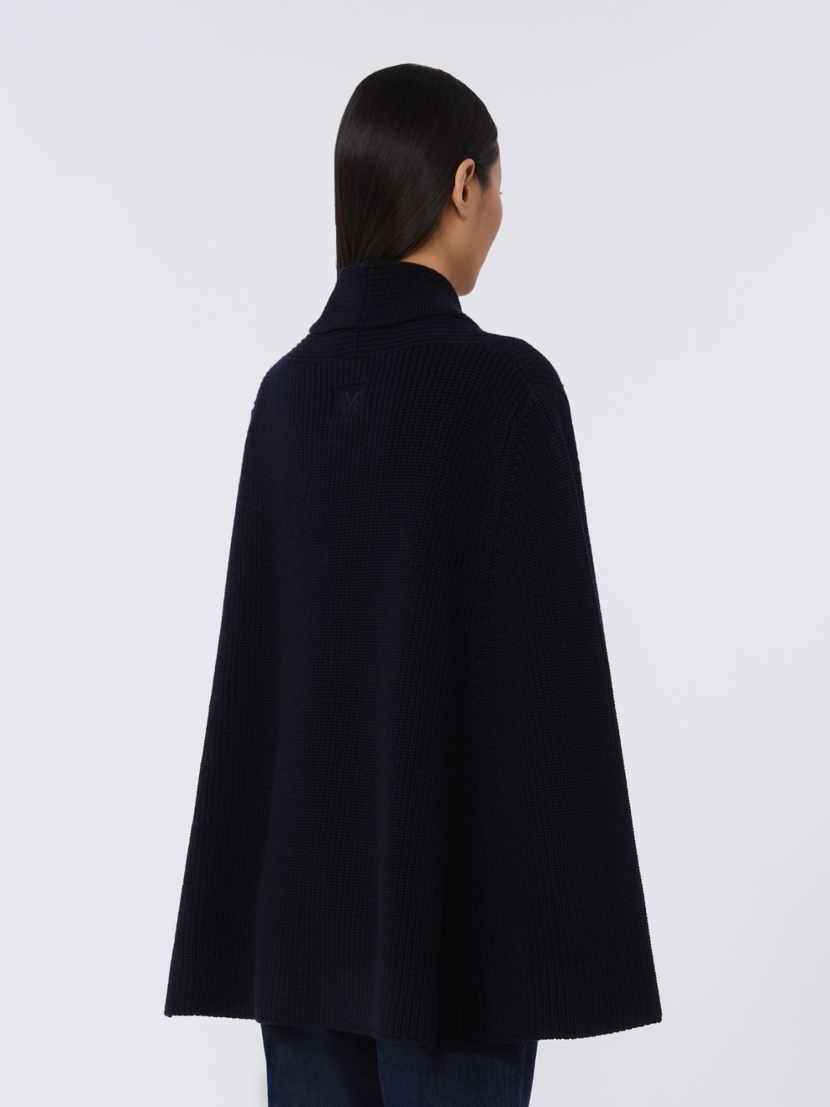 Double-breasted wool cape - MIDNIGHTBLUE - Max Mara - 6