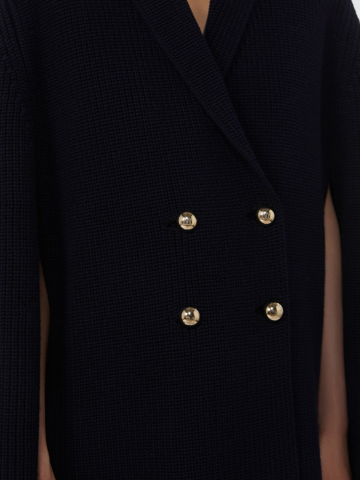 Double-breasted wool cape - MIDNIGHTBLUE - Max Mara - 6