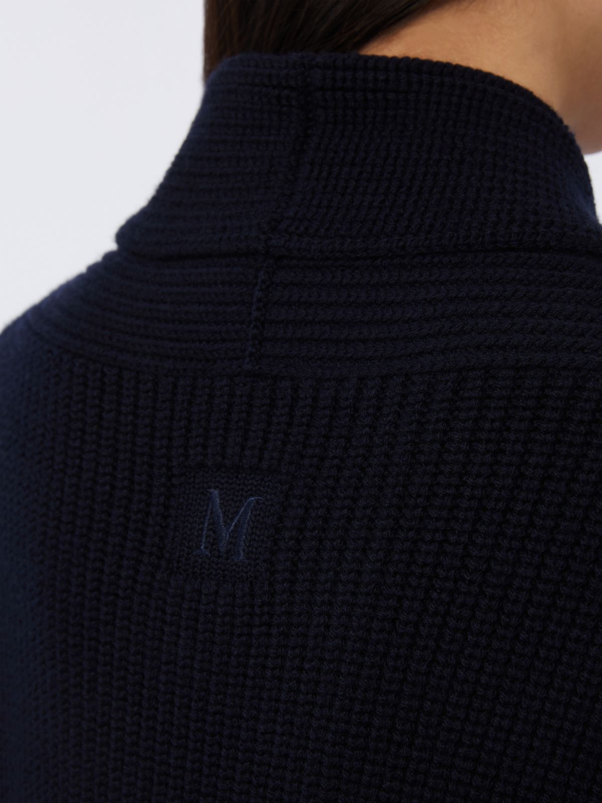 Double-breasted wool cape - MIDNIGHTBLUE - Max Mara - 6