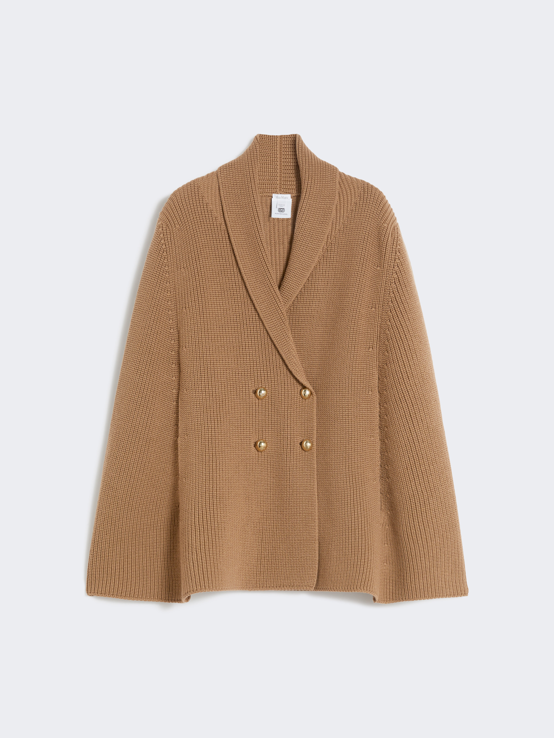 Double-breasted wool cape - CAMEL - Max Mara - 6