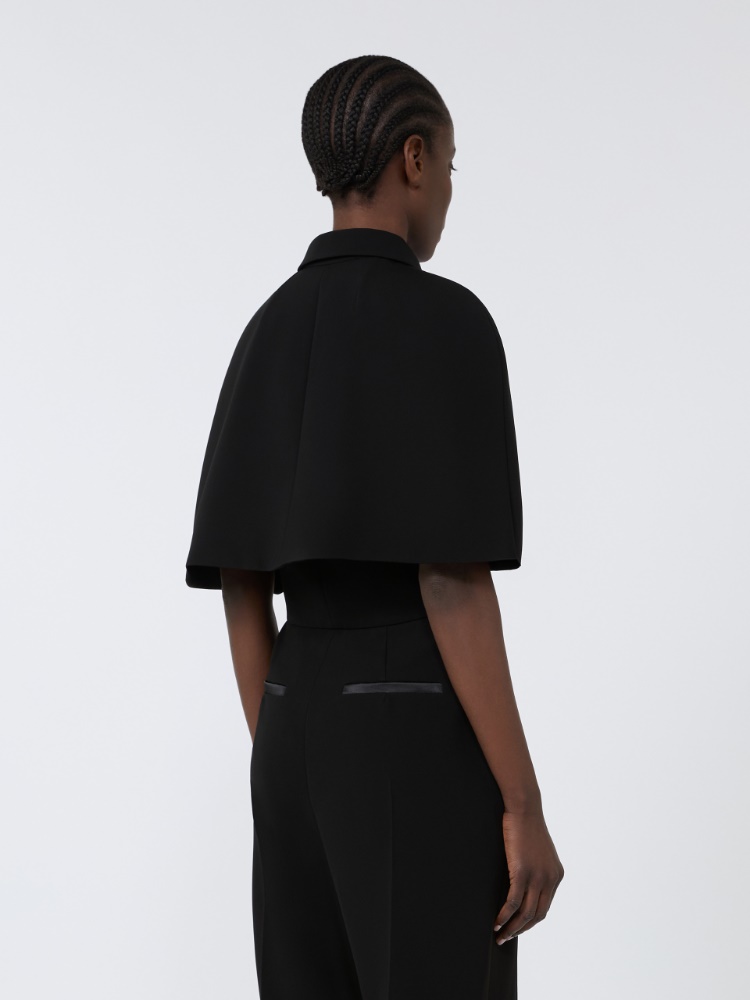 Cropped cady cape - BLACK - Max Mara - 3