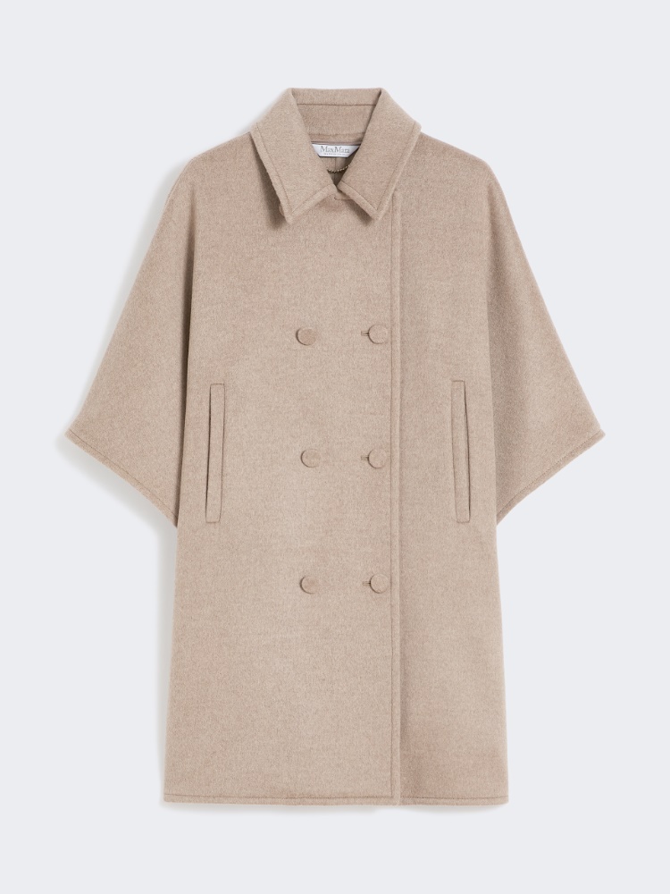 Lightweight cashmere broadcloth cape - TAWNY BRONZE BROWN - Max Mara