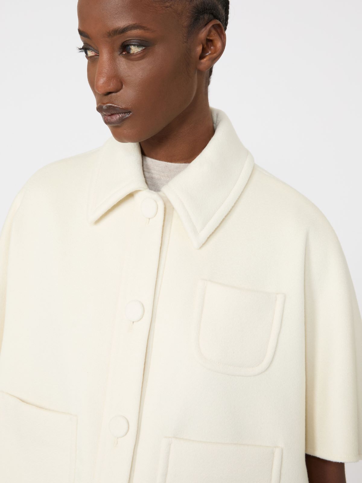 Lightweight cashmere cape - WHITE - Max Mara - 5