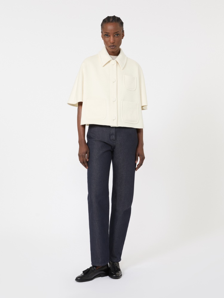 Lightweight cashmere cape - WHITE - Max Mara