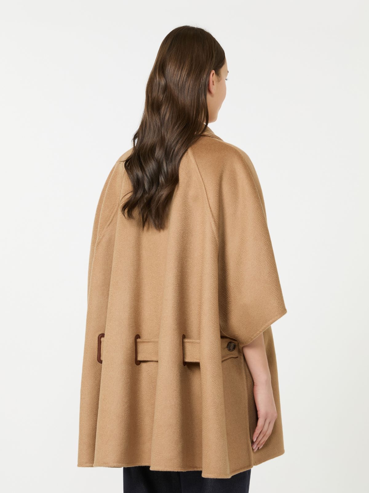 Oversized cashmere broadcloth cape - CAMEL - Max Mara - 8