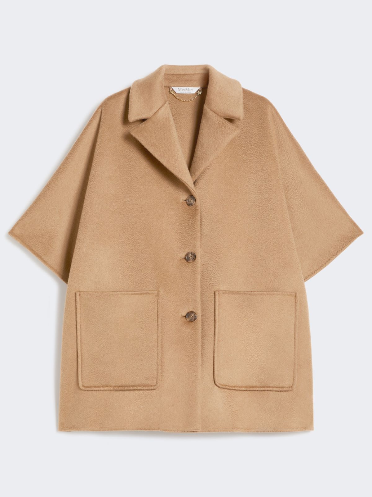Oversized cashmere broadcloth cape - CAMEL - Max Mara - 8