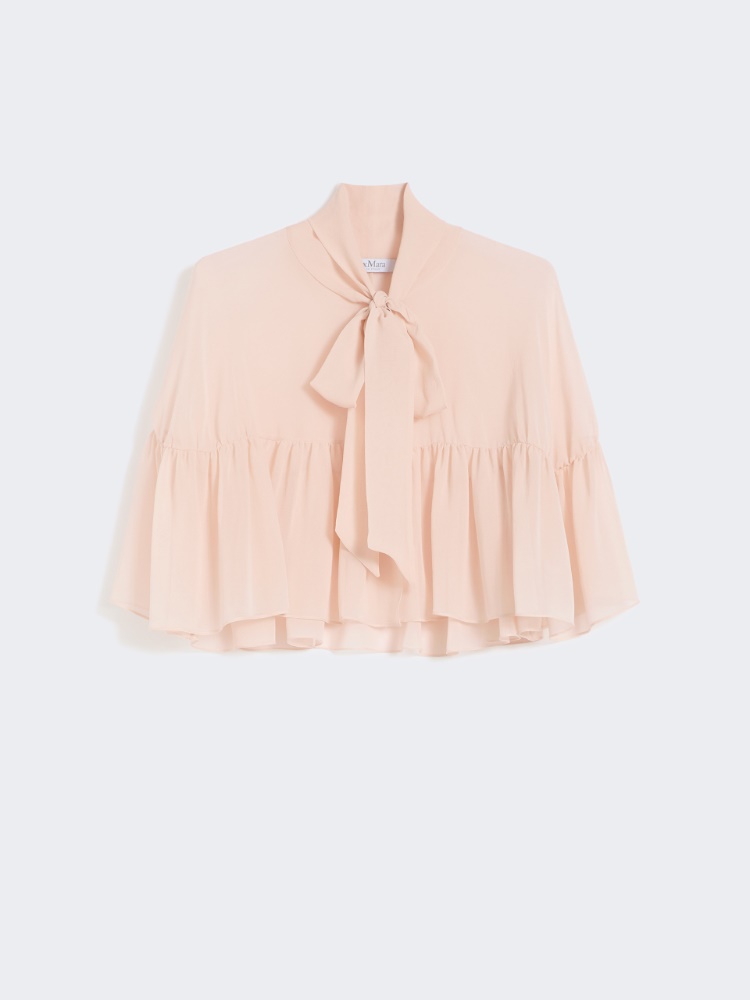 Silk georgette cape - BEIGE PINK - Max Mara