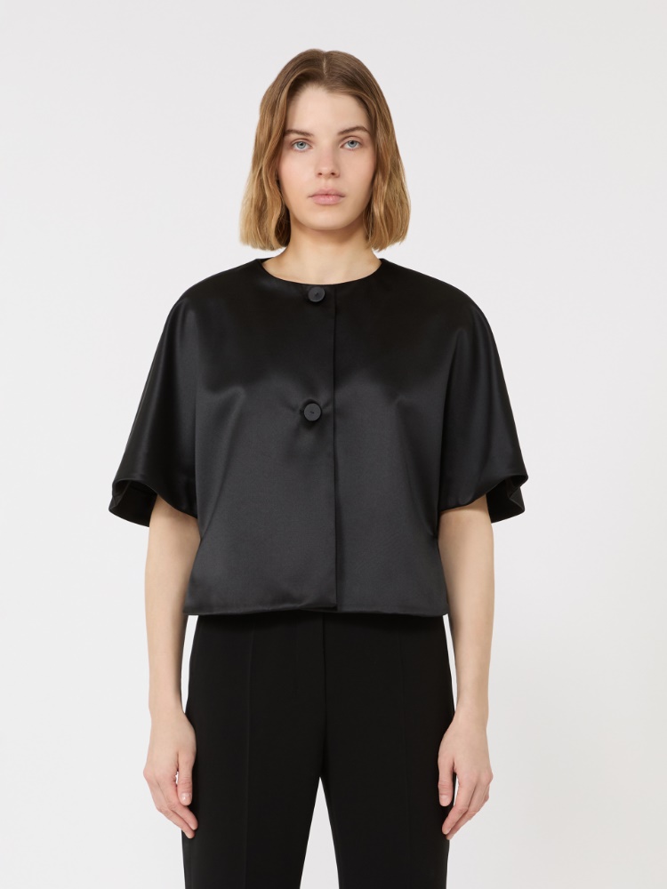 Satin cape - BLACK - Max Mara - 2