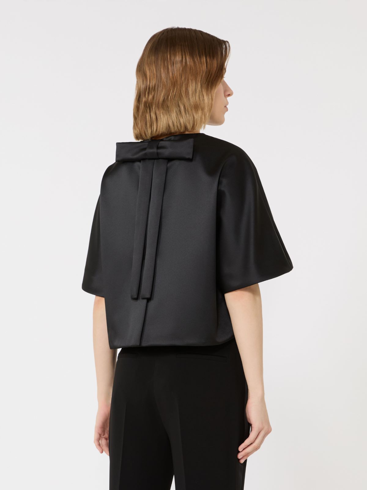Satin cape - BLACK - Max Mara - 3