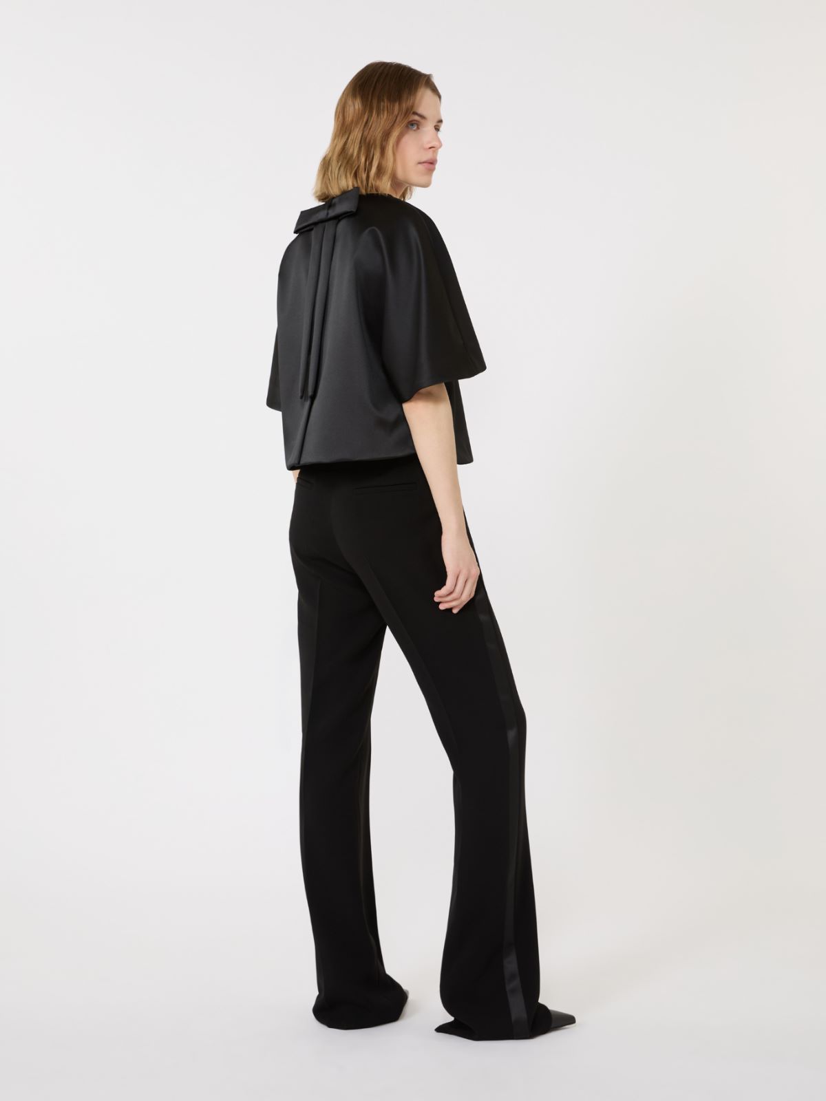 Satin cape - BLACK - Max Mara - 5