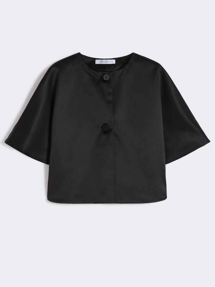 Satin cape - BLACK - Max Mara - 6