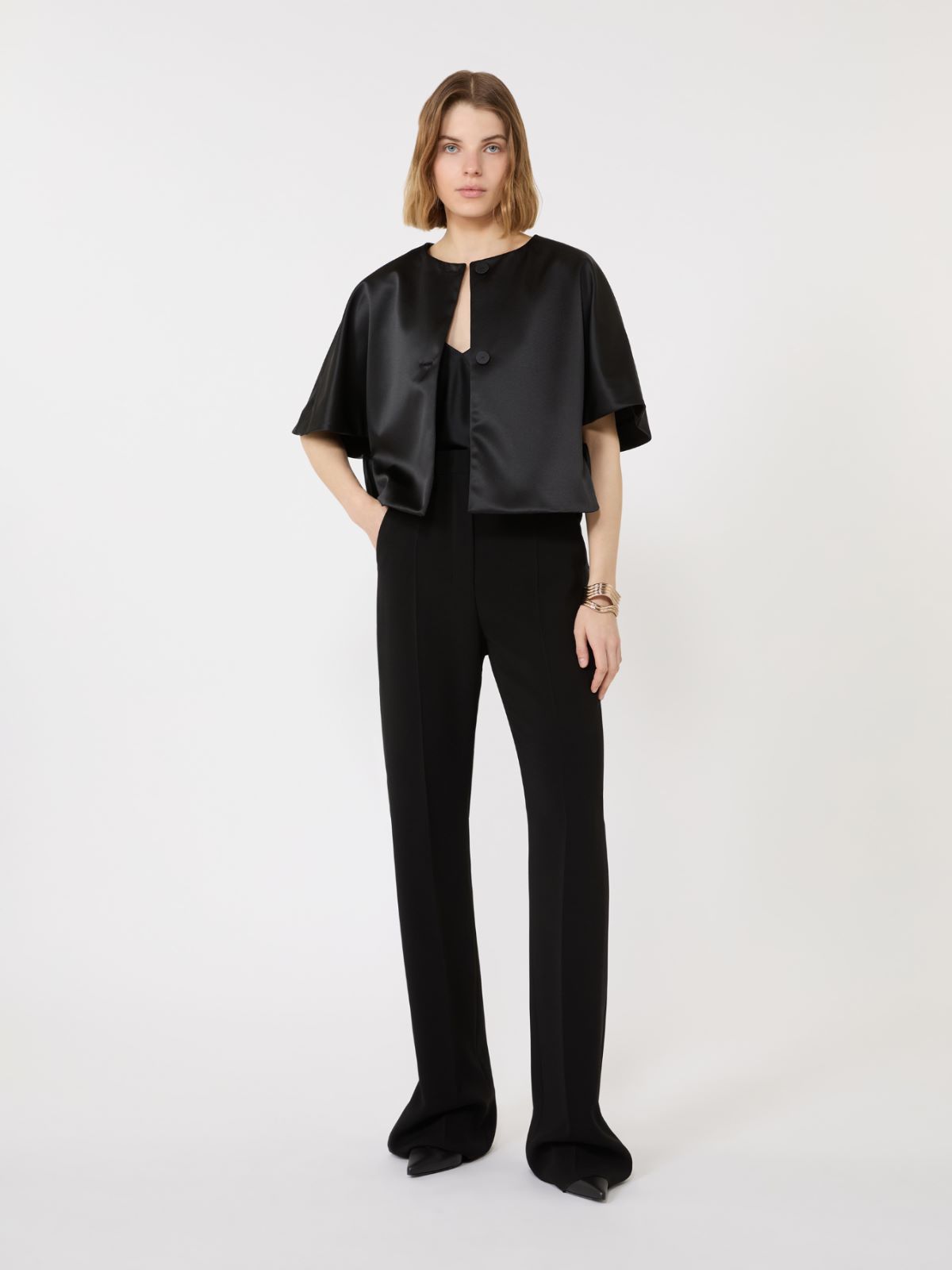 Satin cape + BLACK - Max Mara