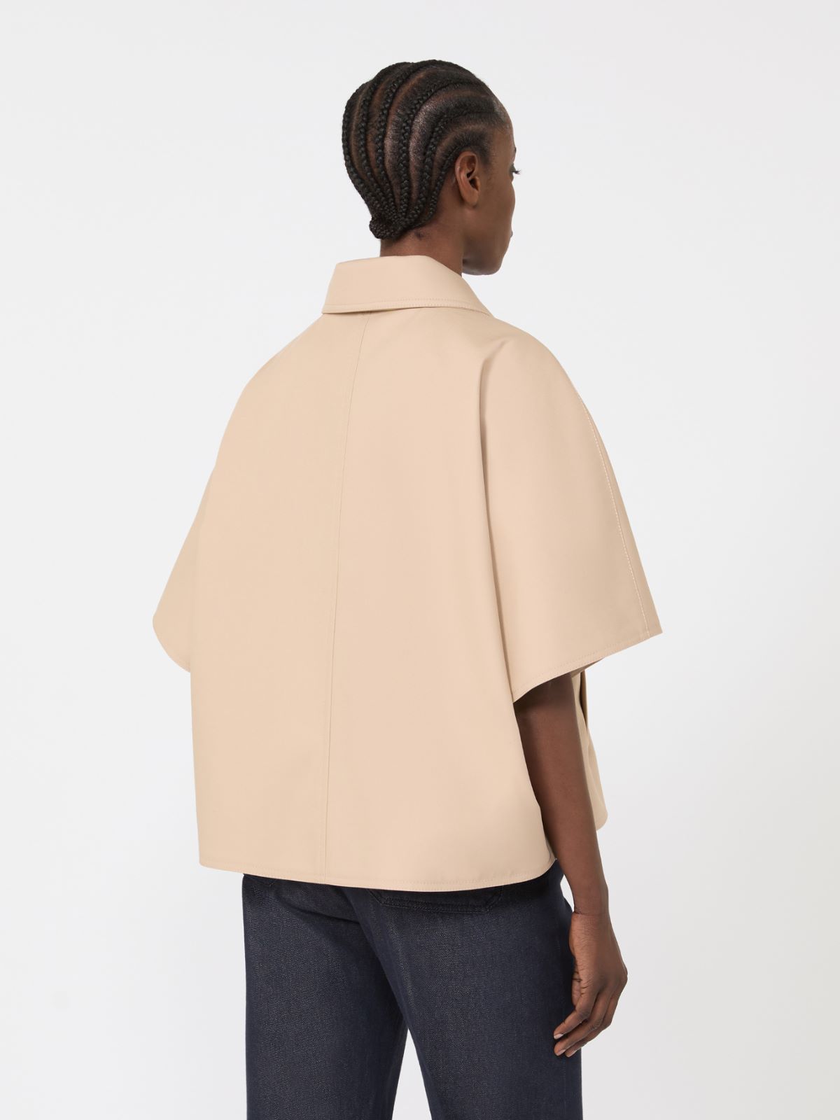 Water-repellent gabardine cape - ALBINO - Max Mara - 6