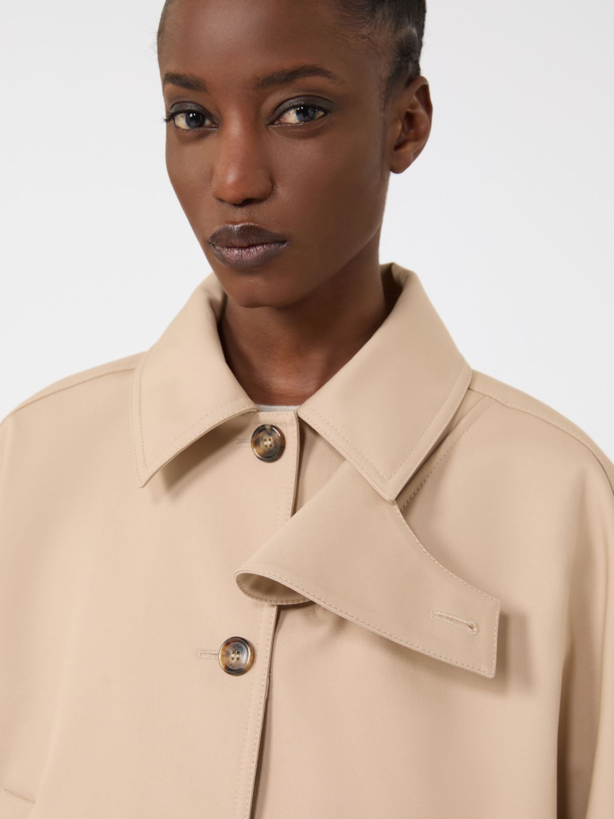 Water-repellent gabardine cape - ALBINO - Max Mara - 6