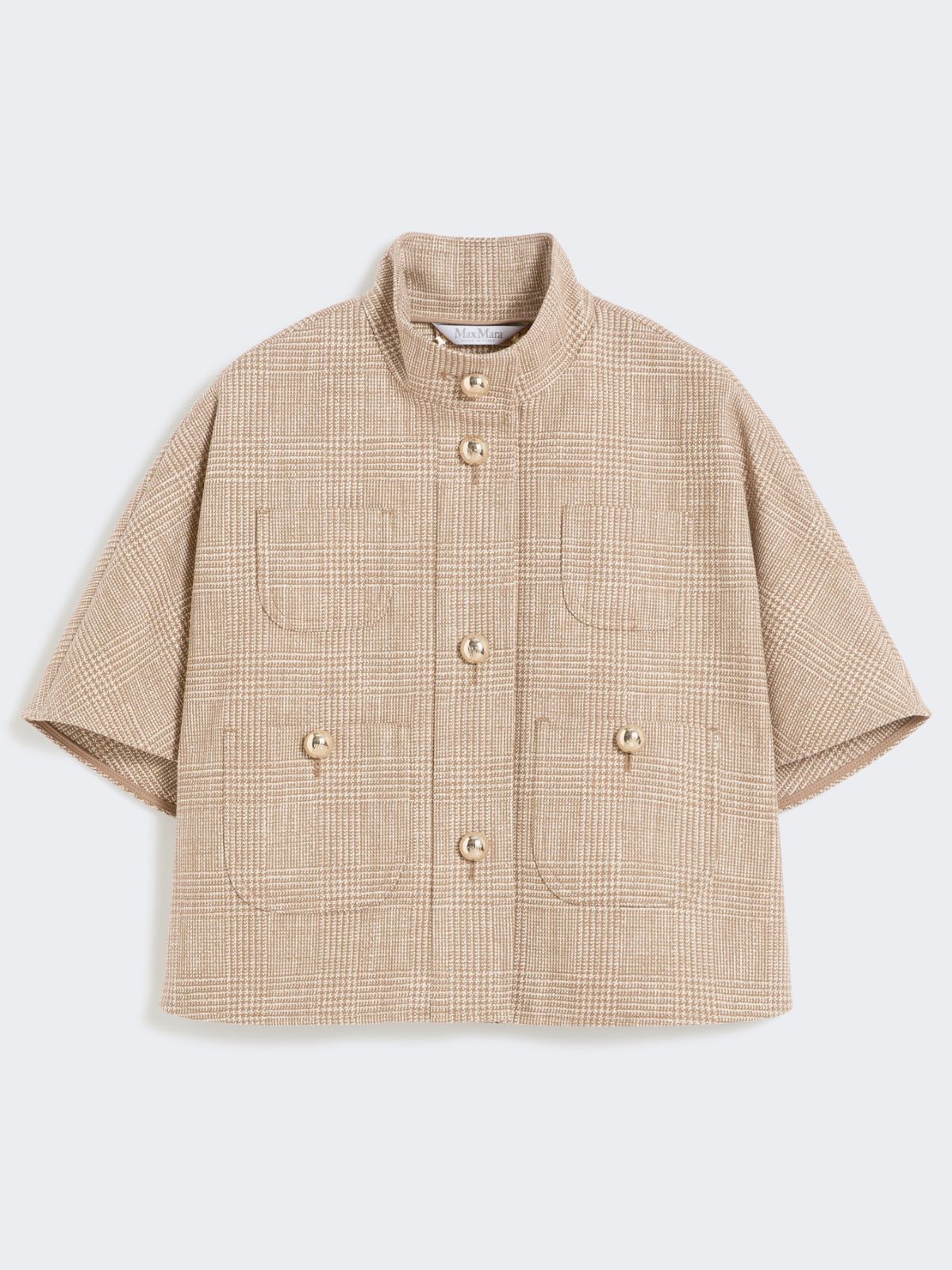 Patterned cotton cloak - TOBACCO - Max Mara - 6