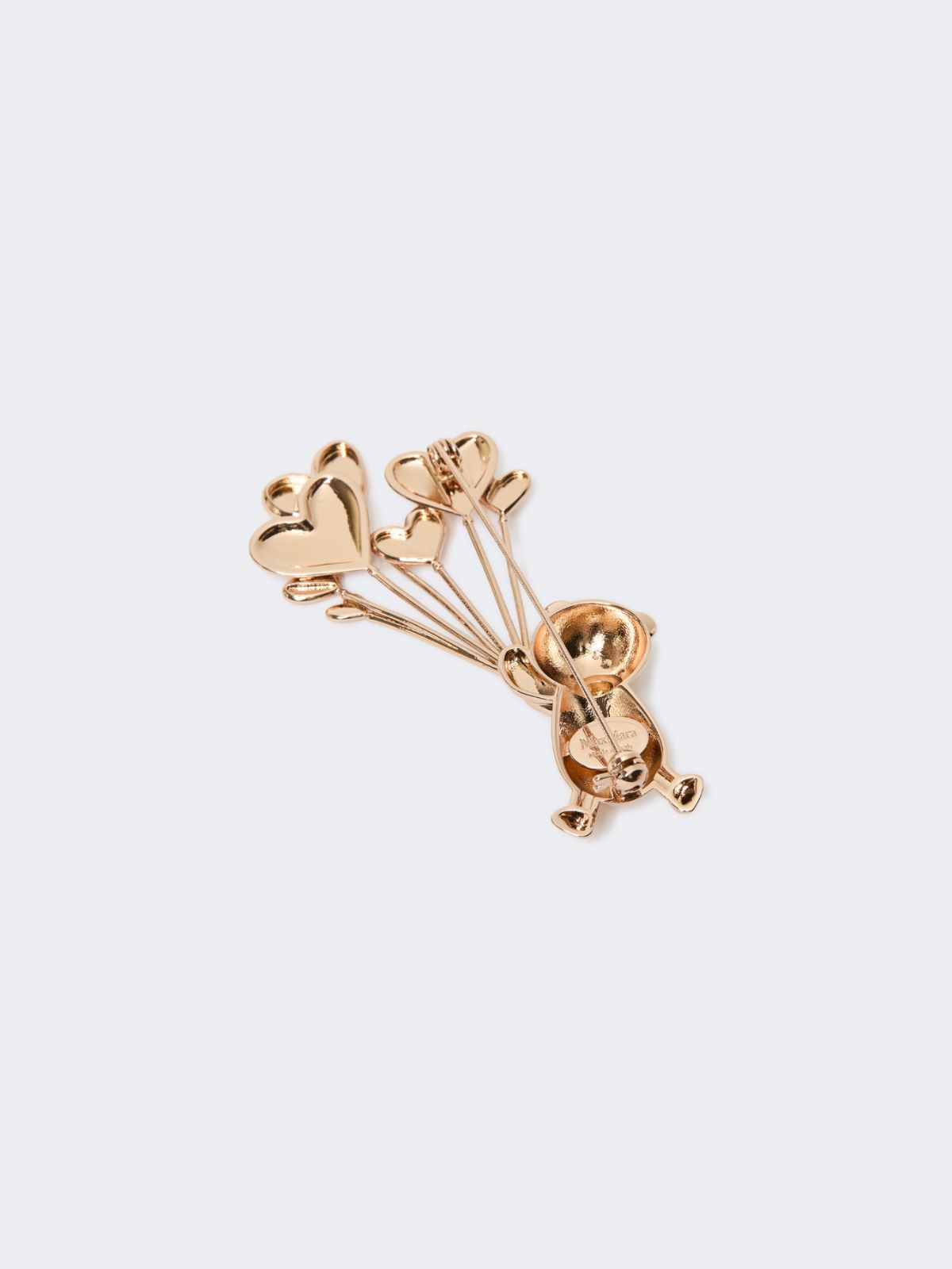 Metal brooch with rhinestones - GOLD - Max Mara - 3