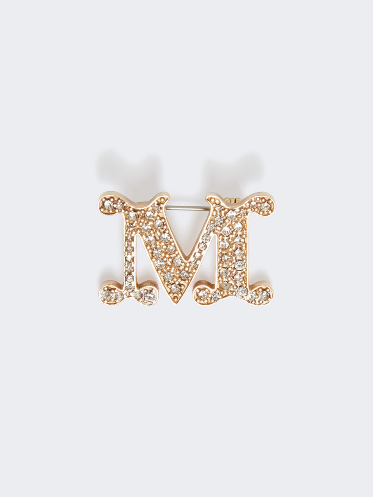 Crystal-adorned Monogram brooch - OPTICAL WHITE - Max Mara - 9