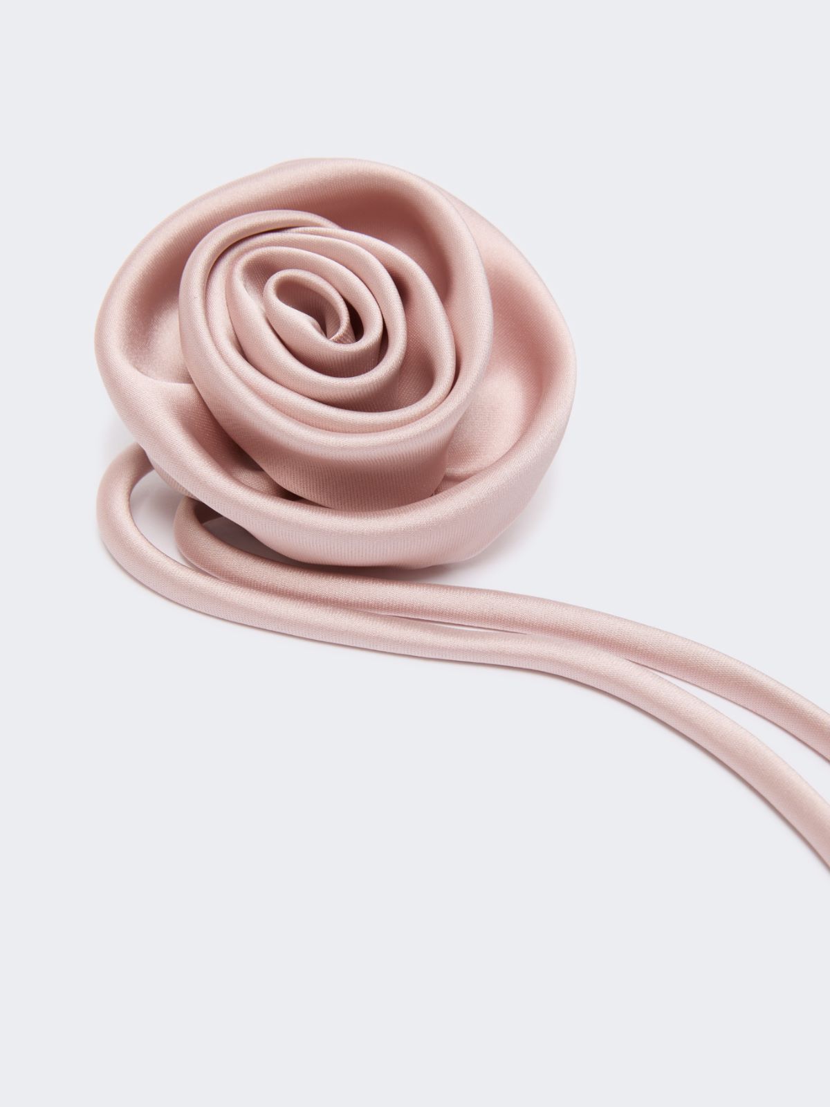 Satin flower brooch - PINK - 2