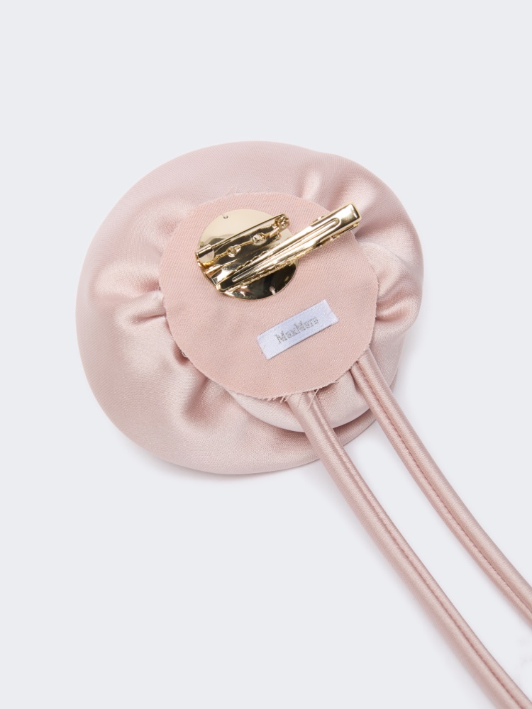 Satin flower brooch - PINK - Max Mara - 3