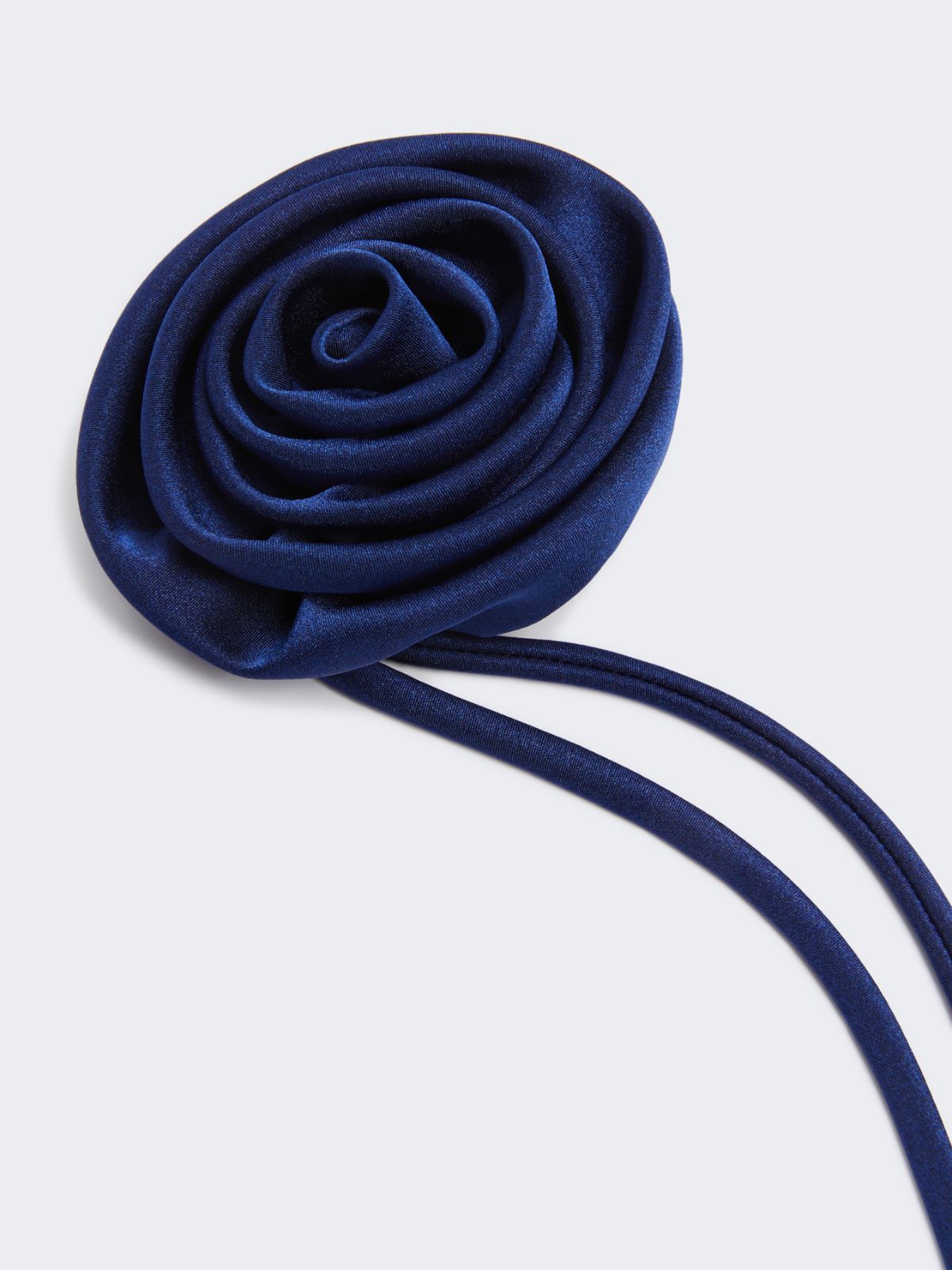 Satin flower brooch - WINE-COLOURED VIOLET - 2