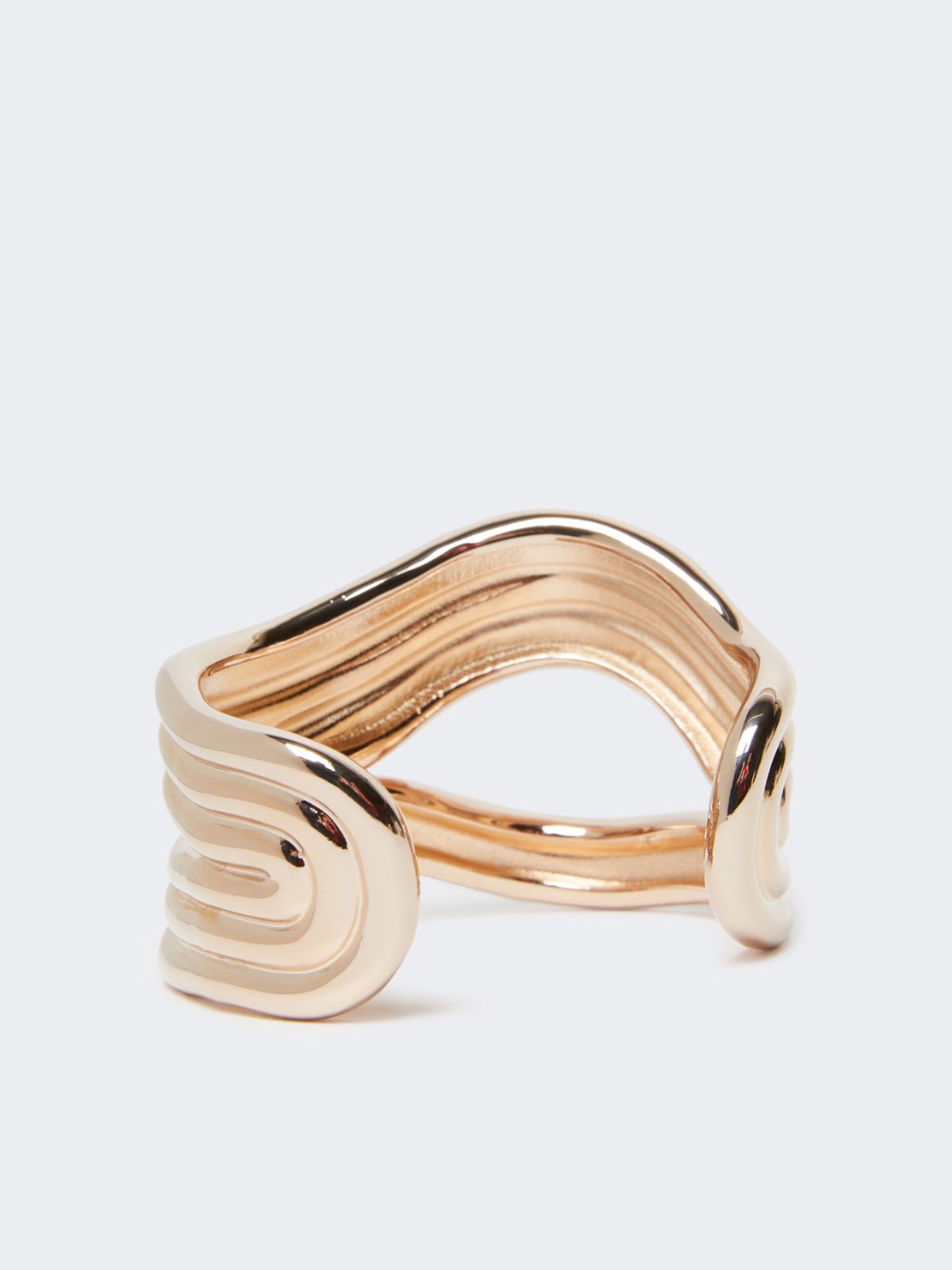 Wavy metal bracelet - BRONZE - Max Mara - 2