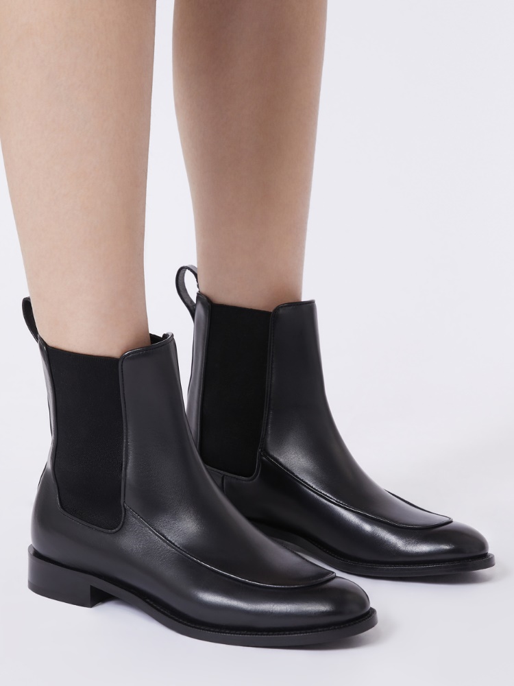 Leather Chelsea ankle boots - BLACK - Max Mara