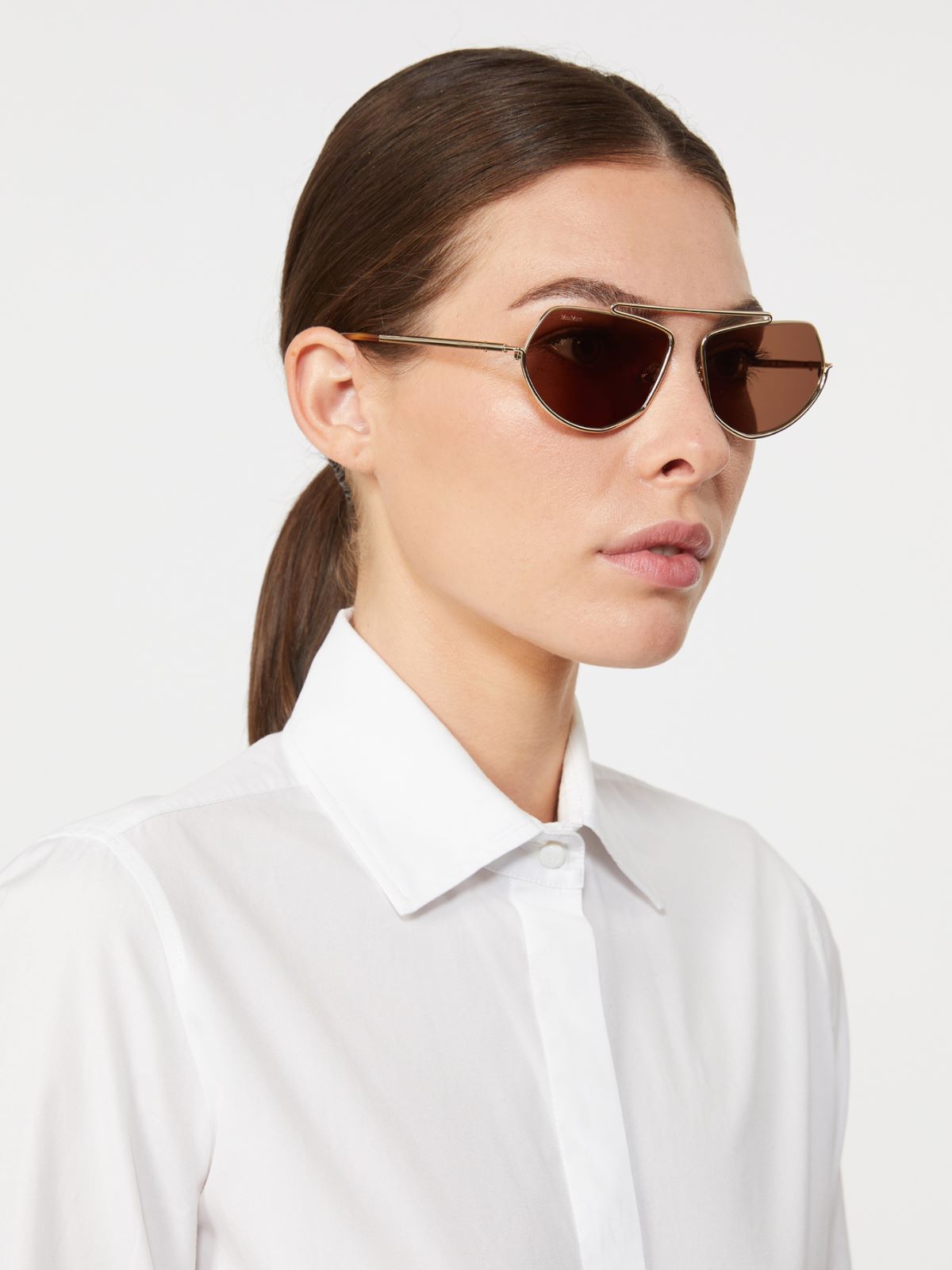 Square sunglasses - BROWN - Max Mara