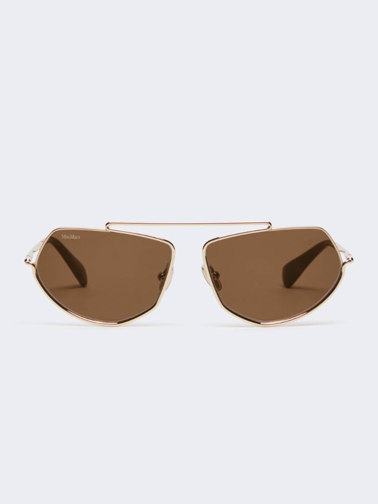 Eckige Sonnenbrille - BRAUN - Max Mara