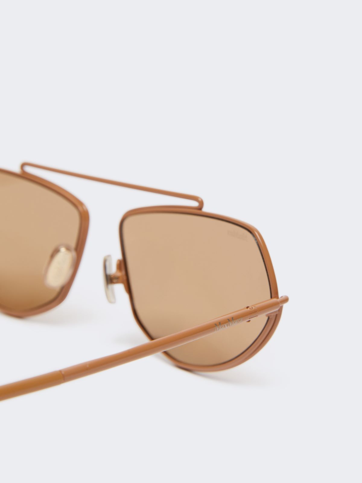 Eckige Sonnenbrille - KAMEL - Max Mara - 3