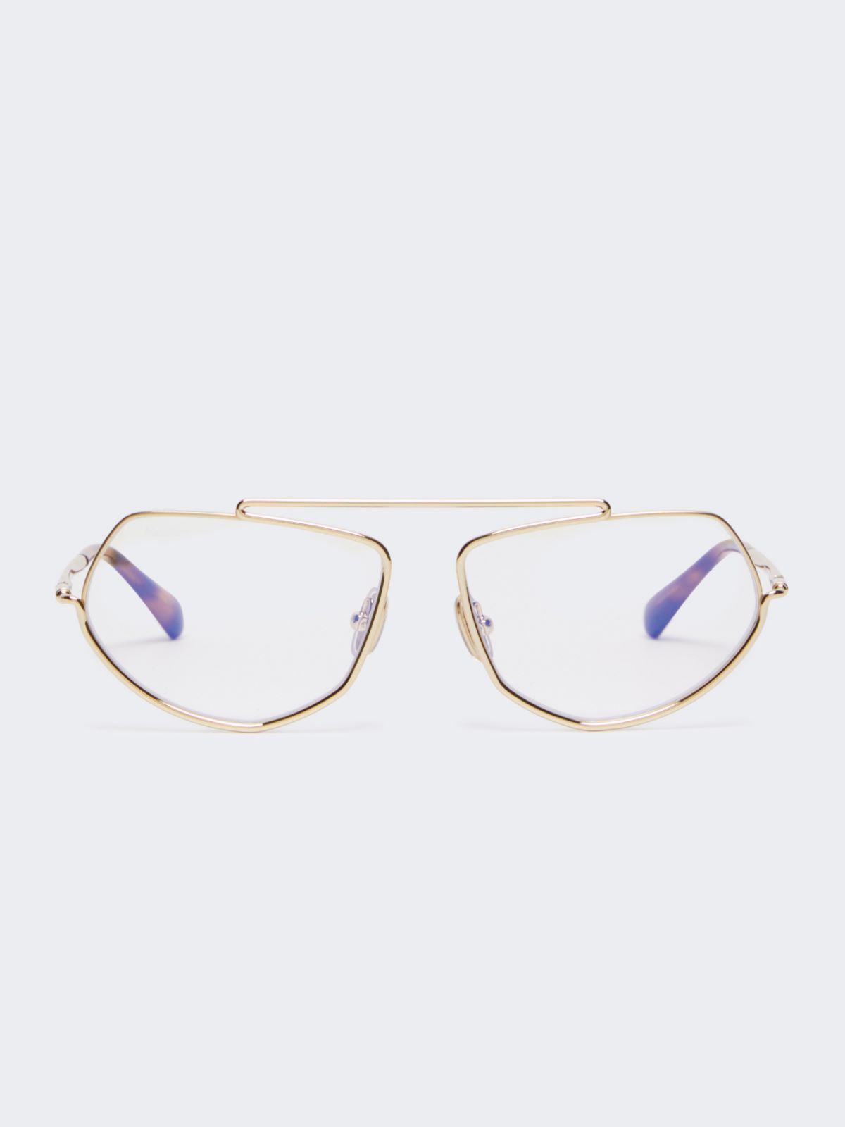 Occhiale da vista squadrato con lenti blue-block - ORO - Max Mara - 9