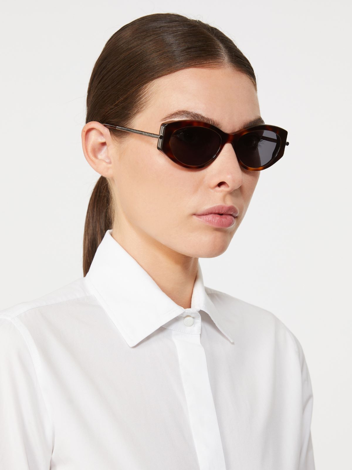 Occhiali da sole ovali - AVANA BRONZO MARRONE - Max Mara