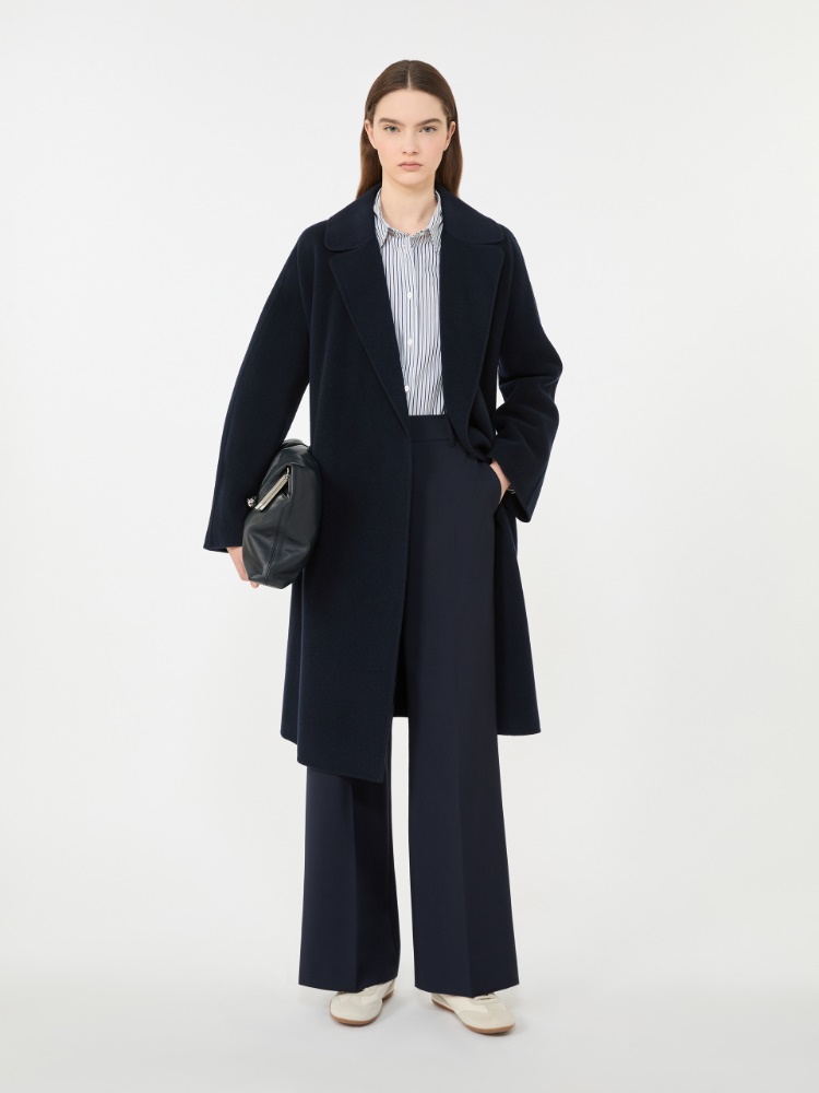Double-Faced wool-blend robe coat - NAVY - Max Mara