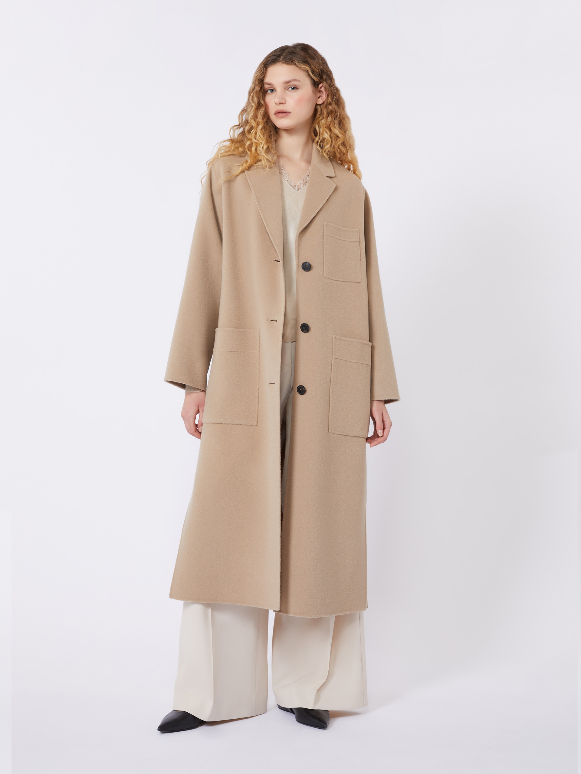 Double-faced wool-blend coat - CAMEL - Max Mara