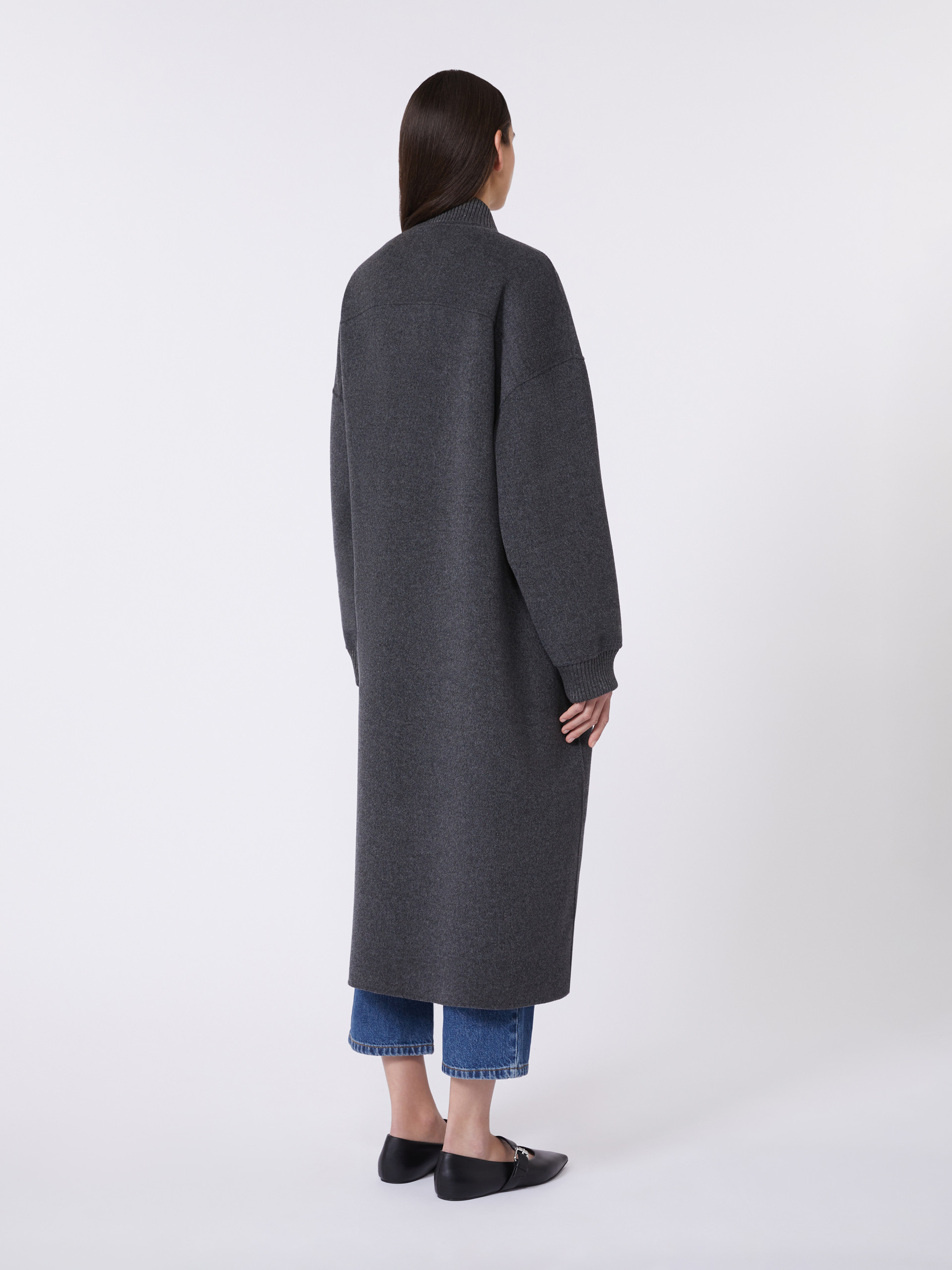 Manteau long en laine - GRIS ANTHRACITE - Max Mara - 3