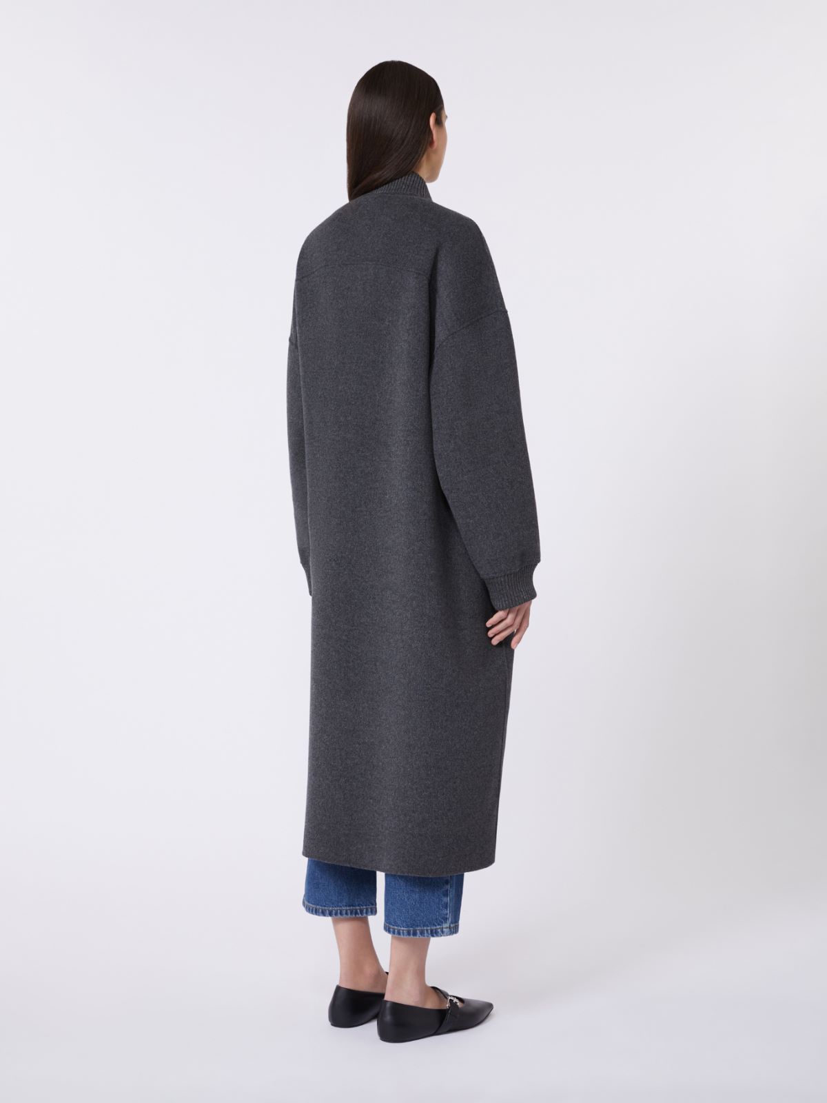 Long wool coat - DARK GREY - Max Mara - 4