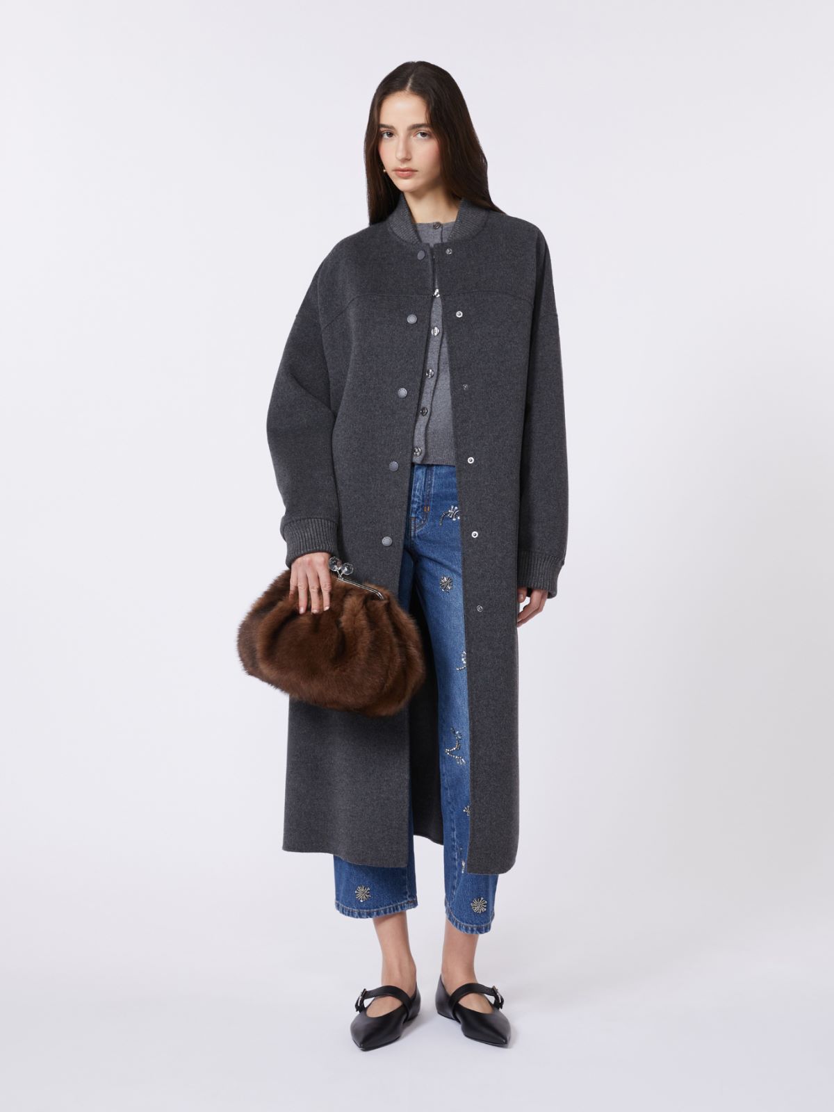 Long wool coat - DARK GREY - Max Mara - 4