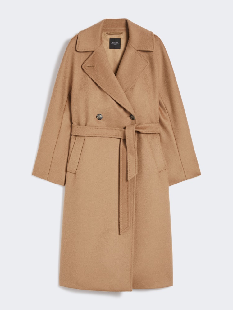 Wool robe coat - CAMEL - 4